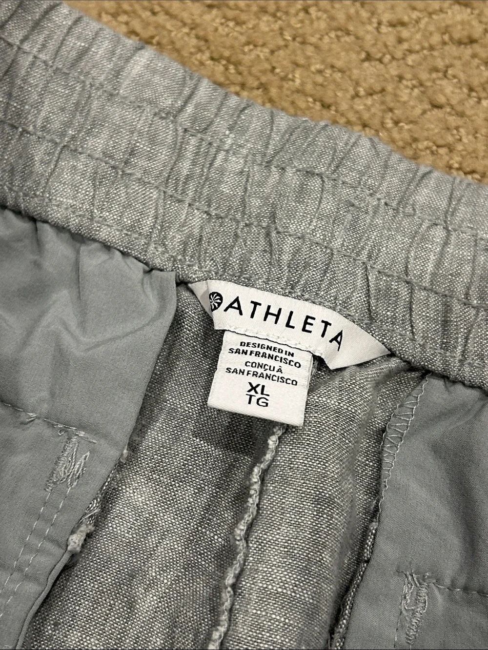 Athleta Linen Drawstring Pants Women’s Size XL
